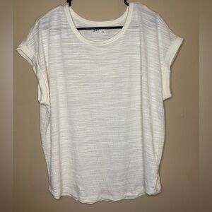 Maurices Cream Short Sleeve Textured Tee